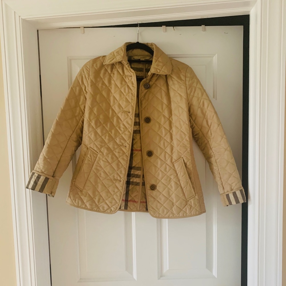 Burberry Tan Quilted Jacket Size XS